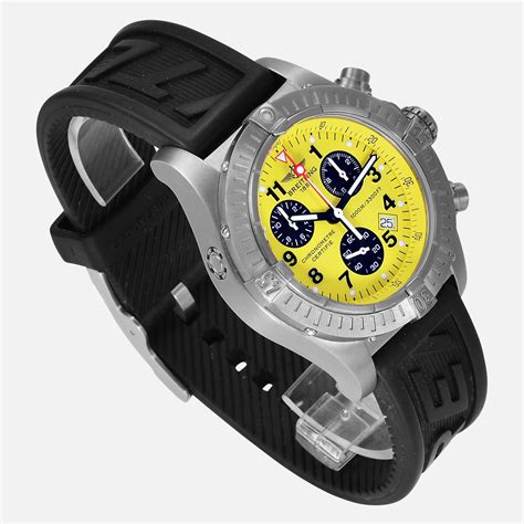 breitling chronograph yellow face